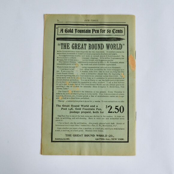 February 15 1900 Our Times Magazine Antique - Picture 4 of 6